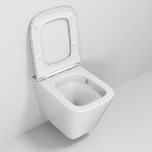 Унитаз подвесной Grossman Торнадо GR-4479SQ белый с сиденьем микролифт безободковый смыв торнадо - фото 4